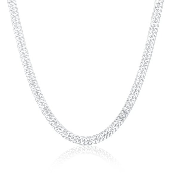 Beautiful 20 Inch Cuban Flat Link 10mm Wide, Stamped 925 Solid Sterling Silver! - Picture 5 of 7